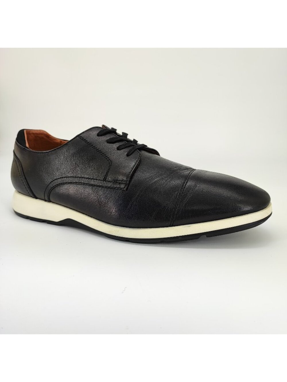 Florsheim Transit Cap Toe Men's Size 12W Black Leather Dress Shoes 15189-111